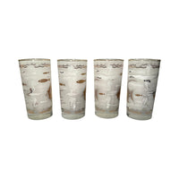 Load image into Gallery viewer, Mid-Century White &amp; 22-Karat Gold Angel Fish &amp; Seahorse Glasses (Set of 4)
