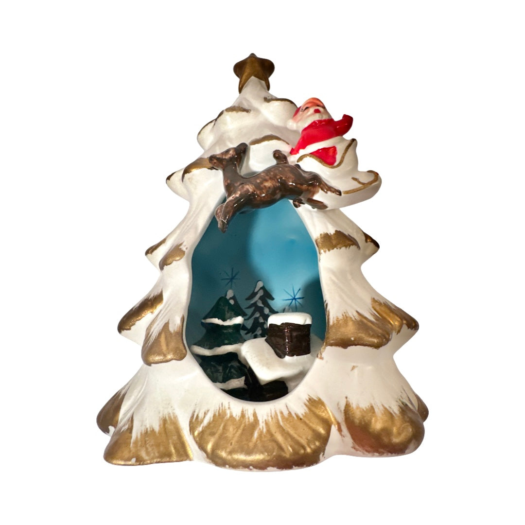 置物 COMPANY Tree of Seasons Napco Christmas Tree Diorama Planter | Retro Solstice