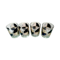 Load image into Gallery viewer, Georges Briard Signed Geometric Starburst Double Old Fashion Glasses (Set of 4)
