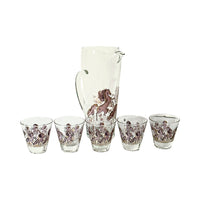 Load image into Gallery viewer, Psyche Signed Mid-Century Pink Pony 6 Piece Cocktail Set

