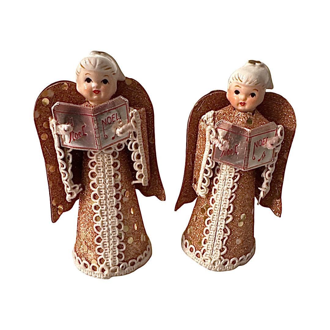 Vintage Holt Howard Angel Caroler Figures (Set of 2)