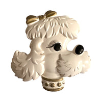 Load image into Gallery viewer, Vintage 1970&#39;s Miller Studio Chalkware Trio of White Poodle Wall Hanging Plaques
