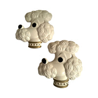 Load image into Gallery viewer, Vintage 1970&#39;s Miller Studio Chalkware Trio of White Poodle Wall Hanging Plaques
