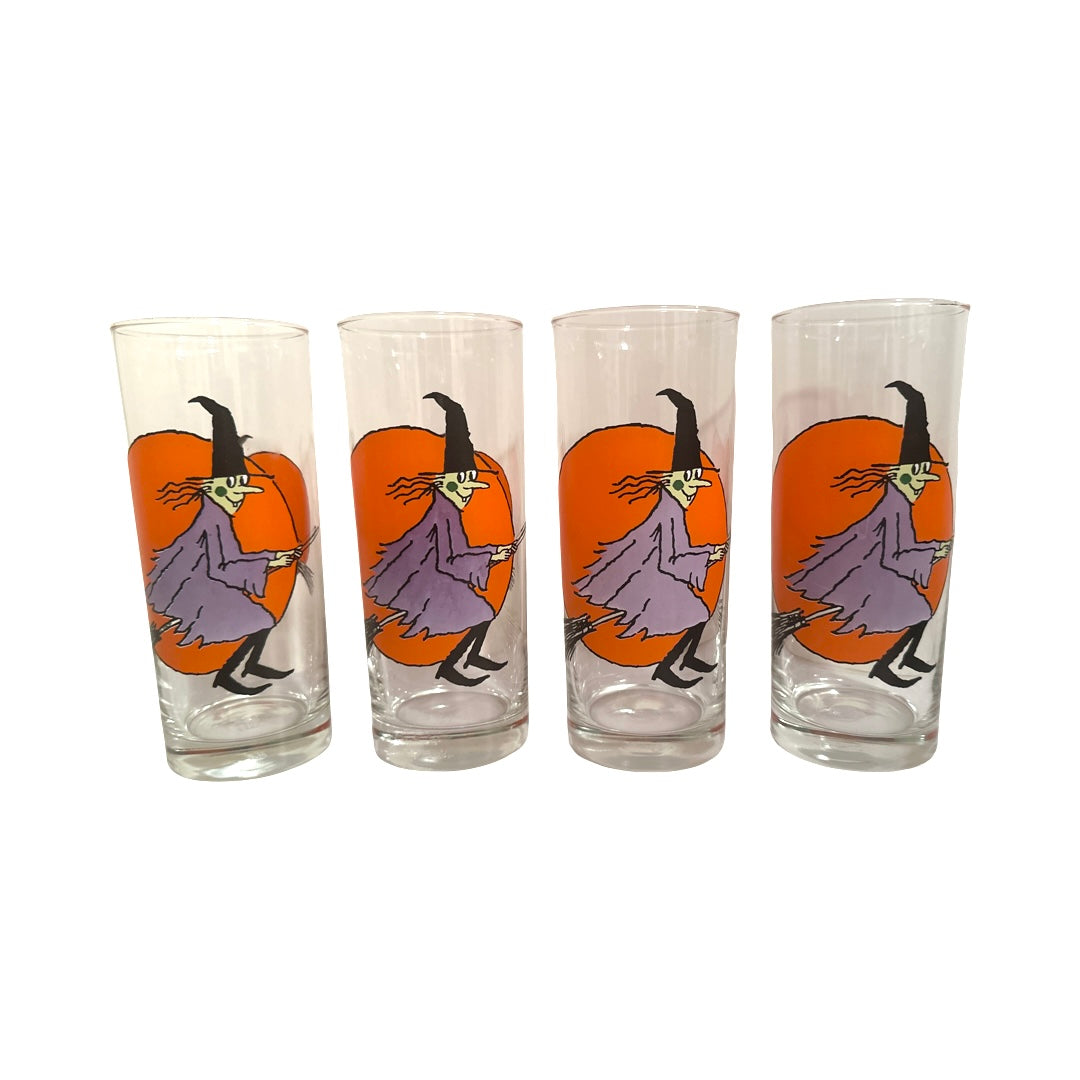 Ocean Thailand Retro Halloween Witch Highball Glasses (Set of 4)