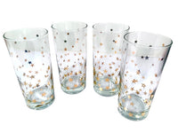 Load image into Gallery viewer, Culver Signed Mid-Century Gold Starry Nights Glasses (Set of 4)
