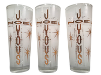 Load image into Gallery viewer, Mid-Century Joyous Noel Tall Collins Glasses (Set of 6)
