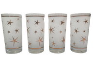 Load image into Gallery viewer, Mid-Century Atomic Gold Star Glasses (Set of 4)
