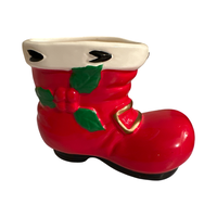 Load image into Gallery viewer, Vintage Lefton Santa Boot Planter
