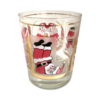 Load image into Gallery viewer, Culver Signed Mid-Century Santa Noel Double Old Fashion Glass (Single Glass)
