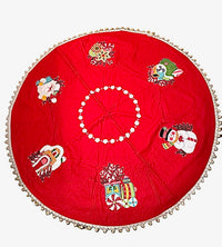 Load image into Gallery viewer, Vintage Hand Stitched Felt and Sequin Tablecloth
