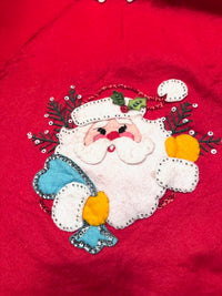 Load image into Gallery viewer, Vintage Hand Stitched Felt and Sequin Tablecloth
