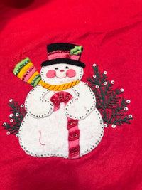 Load image into Gallery viewer, Vintage Hand Stitched Felt and Sequin Tablecloth
