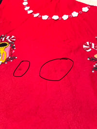 Load image into Gallery viewer, Vintage Hand Stitched Felt and Sequin Tablecloth
