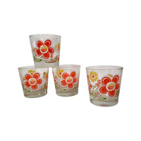 Load image into Gallery viewer, Libbey Retro Butterfly and Flower Cocktail Glasses (Set of 4)
