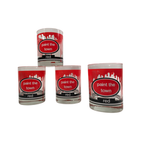 Load image into Gallery viewer, Retro Paint the Town Red Double Old Fashion Cocktail Glasses (Set of 4)
