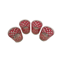 Load image into Gallery viewer, Georges Briard Signed Mid-Century Geometric Diamond Double Old Fashion Glasses (Set of 4)
