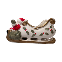 Load image into Gallery viewer, Vitabath Santa and Sleigh Vintage Planter
