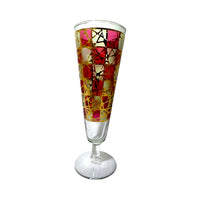 Load image into Gallery viewer, Culver Confetti Mid-Century Stained Glass Tall Pilsner Glass
