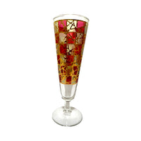 Load image into Gallery viewer, Culver Confetti Mid-Century Stained Glass Tall Pilsner Glass
