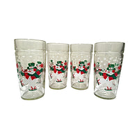 Load image into Gallery viewer, Retro Snowmen Ice Skating Glasses (Set of 4)
