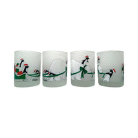 Load image into Gallery viewer, Neiman Marcus Signed Polar Bear and Penguin Double Old Fashion Glasses (Set of 4)
