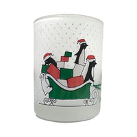 Load image into Gallery viewer, Neiman Marcus Signed Polar Bear and Penguin Double Old Fashion Glasses (Set of 4)
