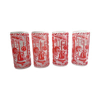 Load image into Gallery viewer, Imperial Glass Mid-Century Holiday Red Christmas Glasses (Set of 4)
