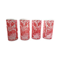 Load image into Gallery viewer, Imperial Glass Mid-Century Holiday Red Christmas Glasses (Set of 4)
