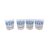 Load image into Gallery viewer, Mid-Century Blue Diamond Glasses (Set of 4)
