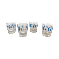 Load image into Gallery viewer, Mid-Century Blue Diamond Glasses (Set of 4)
