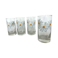 Load image into Gallery viewer, Vintage Karen Signed Daisy Glasses (Set of 4)
