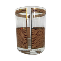 Load image into Gallery viewer, Georges Briard Signed Mid-Century Snakeskin Double Old Fashion Glasses (Set of 2)
