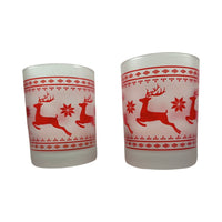 Load image into Gallery viewer, Culver Signed Mid-Century Red Christmas Sweater Double Old Fashion Glasses (Set of 2)
