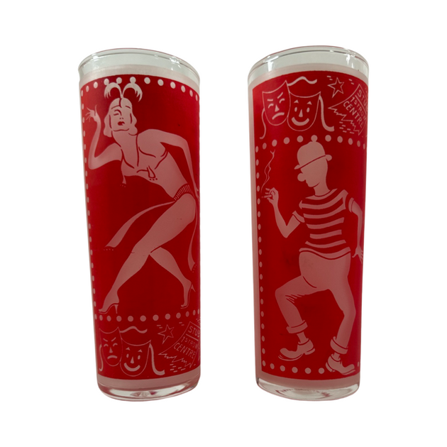 Dominion Glass Mid-Century Flapper Tall Collins Glasses (Set of 2 ...