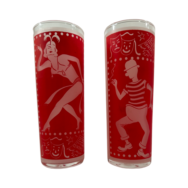 Dominion Glass Mid-Century Flapper Tall Collins Glasses (Set of 2)