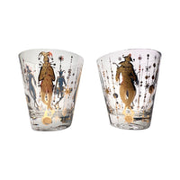 Load image into Gallery viewer, Culver Mid-Century Mardi Gras Jester Double Old Fashion Glasses (Set of 2)
