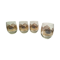 Load image into Gallery viewer, Georges Briard Signed Mid-Century Golden Deco Double Old Fashion Glasses (Set of 4)
