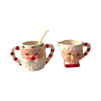Load image into Gallery viewer, Commadore Ceramic Vintage Mr. and Mrs. Santa Sugar n' Creamer Set
