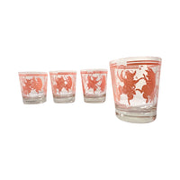 Load image into Gallery viewer, Hazel Atlas Mid-Century Pink Dancing Pig Glasses (Set of 4)
