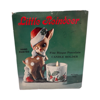 Load image into Gallery viewer, Jasco Hand Painted Porcelain Little Reindeer Candle Holder
