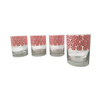 Load image into Gallery viewer, Culver Signed Mid-Century Candy Cane Pinwheels Double Old Fashion Glasses (Set of 4)

