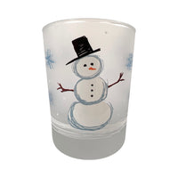Load image into Gallery viewer, Culver Signed Mid-Century Holiday Snowman Double Old Fashion Glasses (Set of 4)
