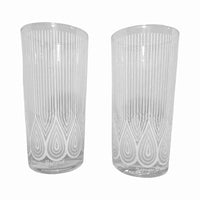 Load image into Gallery viewer, Georges Briard Signed Mid-Century White Textured Peacock Glasses (Set of 2)
