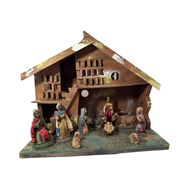 Hand Painted Italian Depose/ Nativity Set