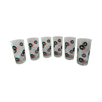Load image into Gallery viewer, Morgan Signed Mid-Century Holiday Wreath Glasses (Set of 6)
