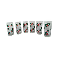 Load image into Gallery viewer, Morgan Signed Mid-Century Holiday Wreath Glasses (Set of 6)
