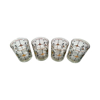 Load image into Gallery viewer, Mid-Century Fleur De Lis Double Old Fashion Glasses (Set of 4)
