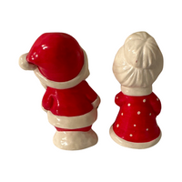 Load image into Gallery viewer, Vintage Mr. and Mrs. Santa Claus Ceramic Figures
