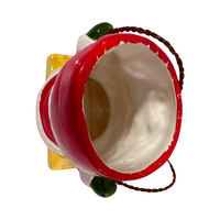 Load image into Gallery viewer, Enesco Vintage Swinging Santa Ceramic Planter
