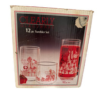 Load image into Gallery viewer, Crisa Mid-Century Santa and Presents 12 Piece Glass Set
